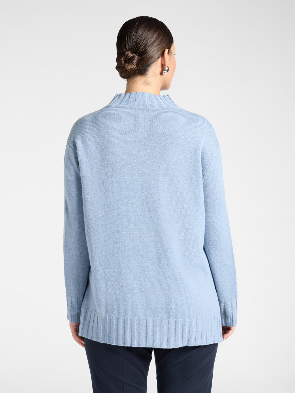 Maglia Dolcevita in Pura Lana Azzurro - Elena Mirò