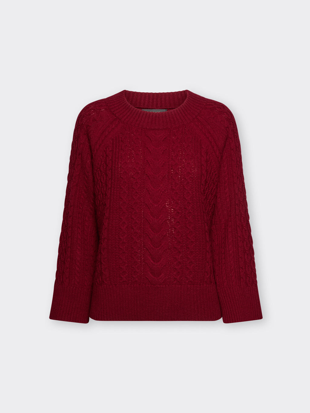 Maglia a Trecce in Pura Lana Bordeaux - Elena Mirò