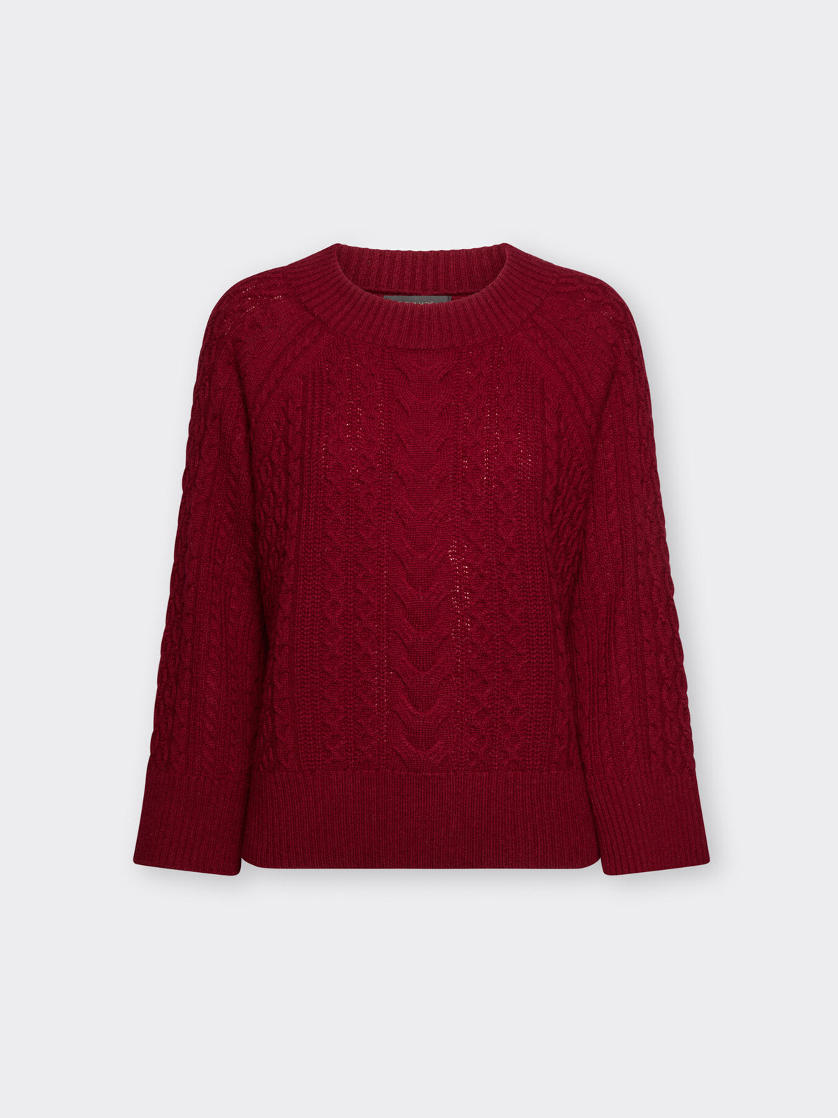 Maglia a Trecce in Pura Lana Bordeaux - Elena Mirò