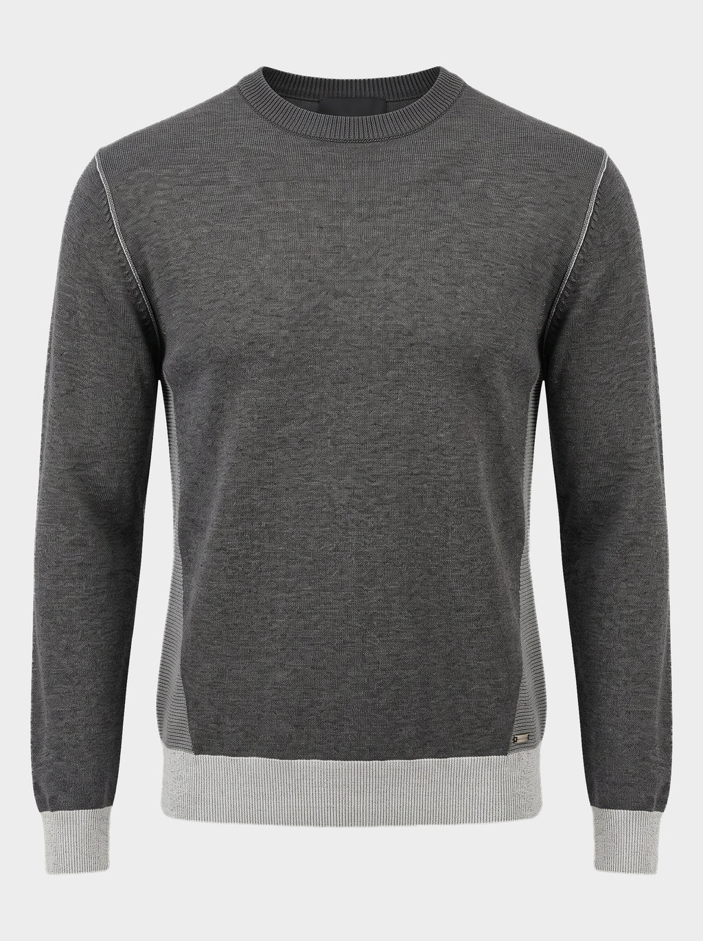 Maglione Girocollo Vanisé con Toppe Grigio - MARKUP