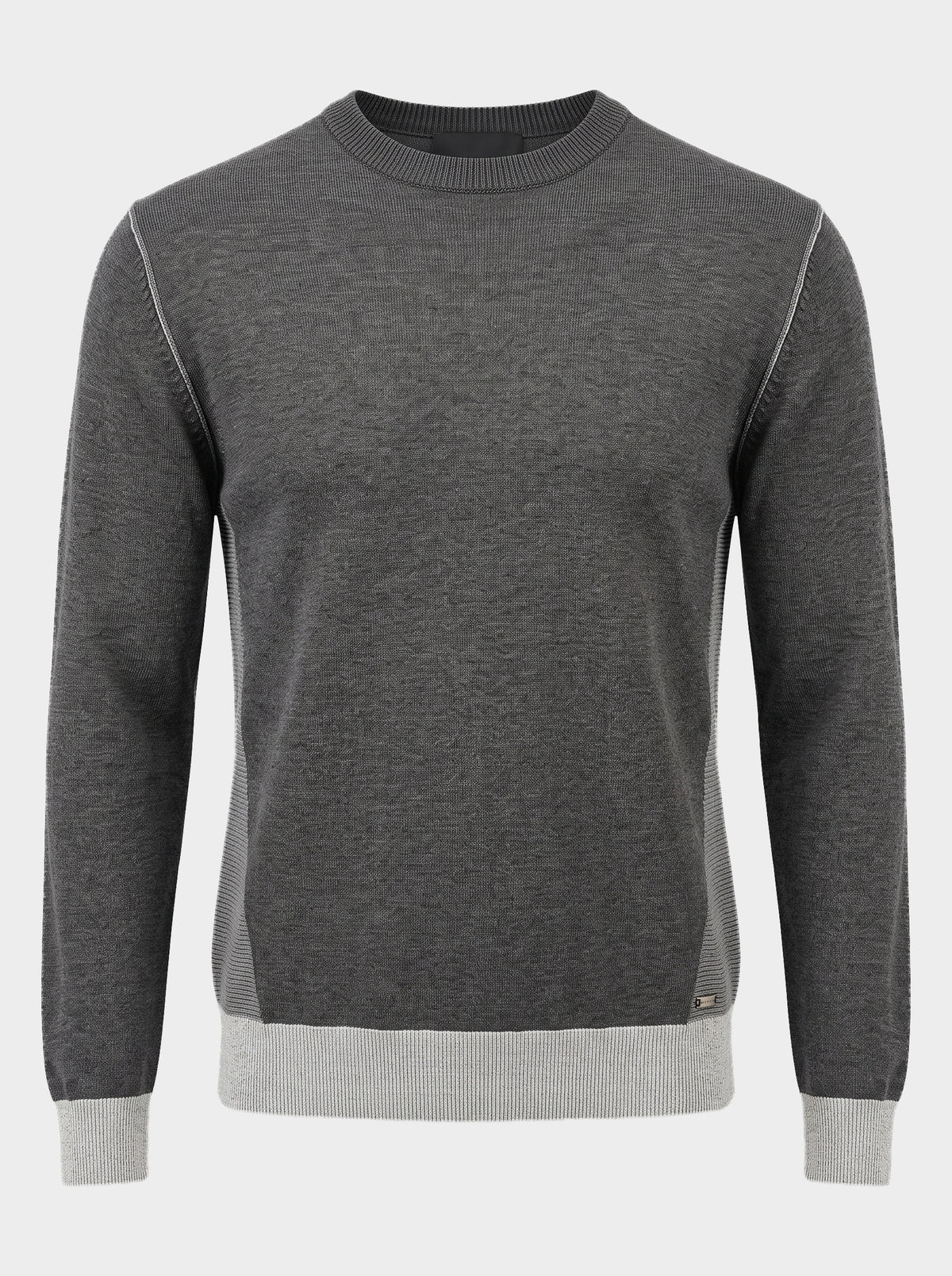 Maglione Girocollo Vanisé con Toppe Grigio - MARKUP