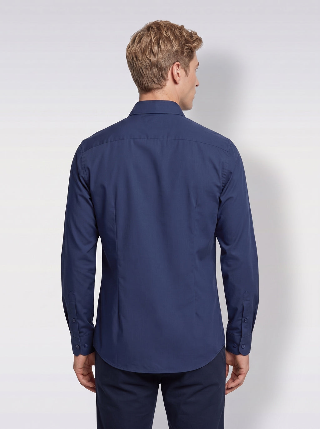 Camicia Collo Francese No Iron Blue - MARKUP