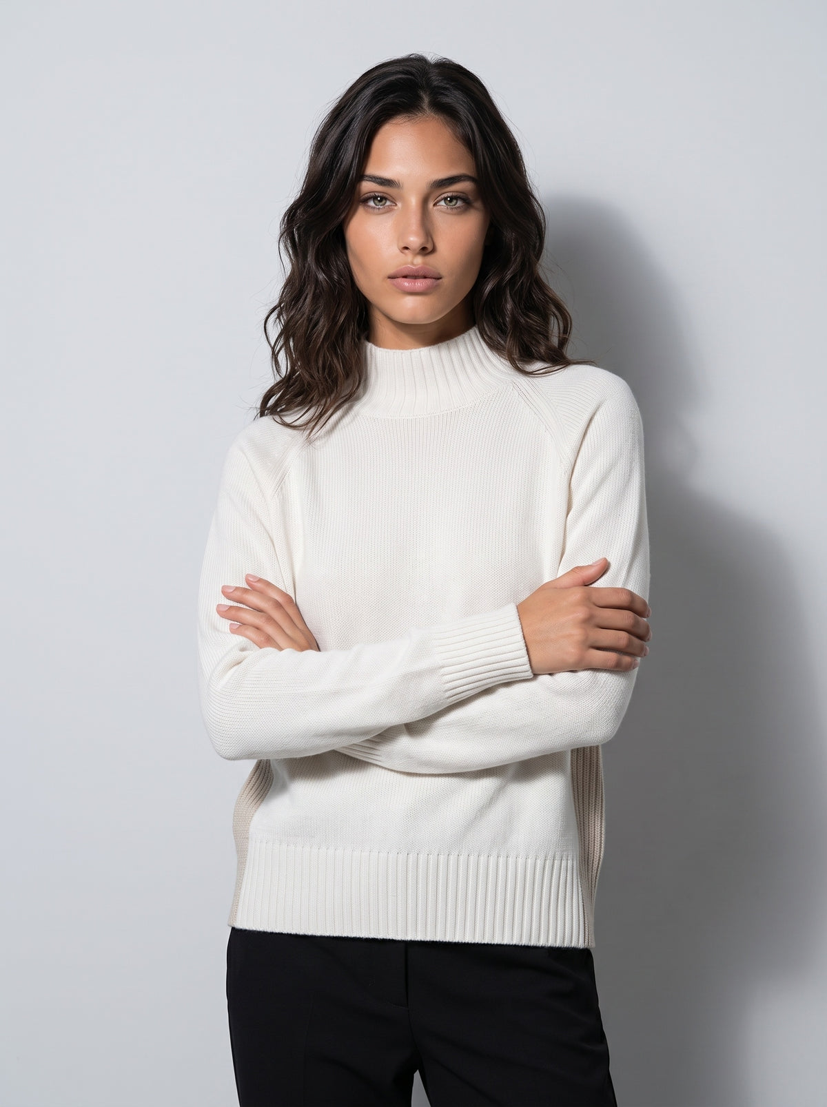 Pullover Collo Cratere Latte - MARKUP