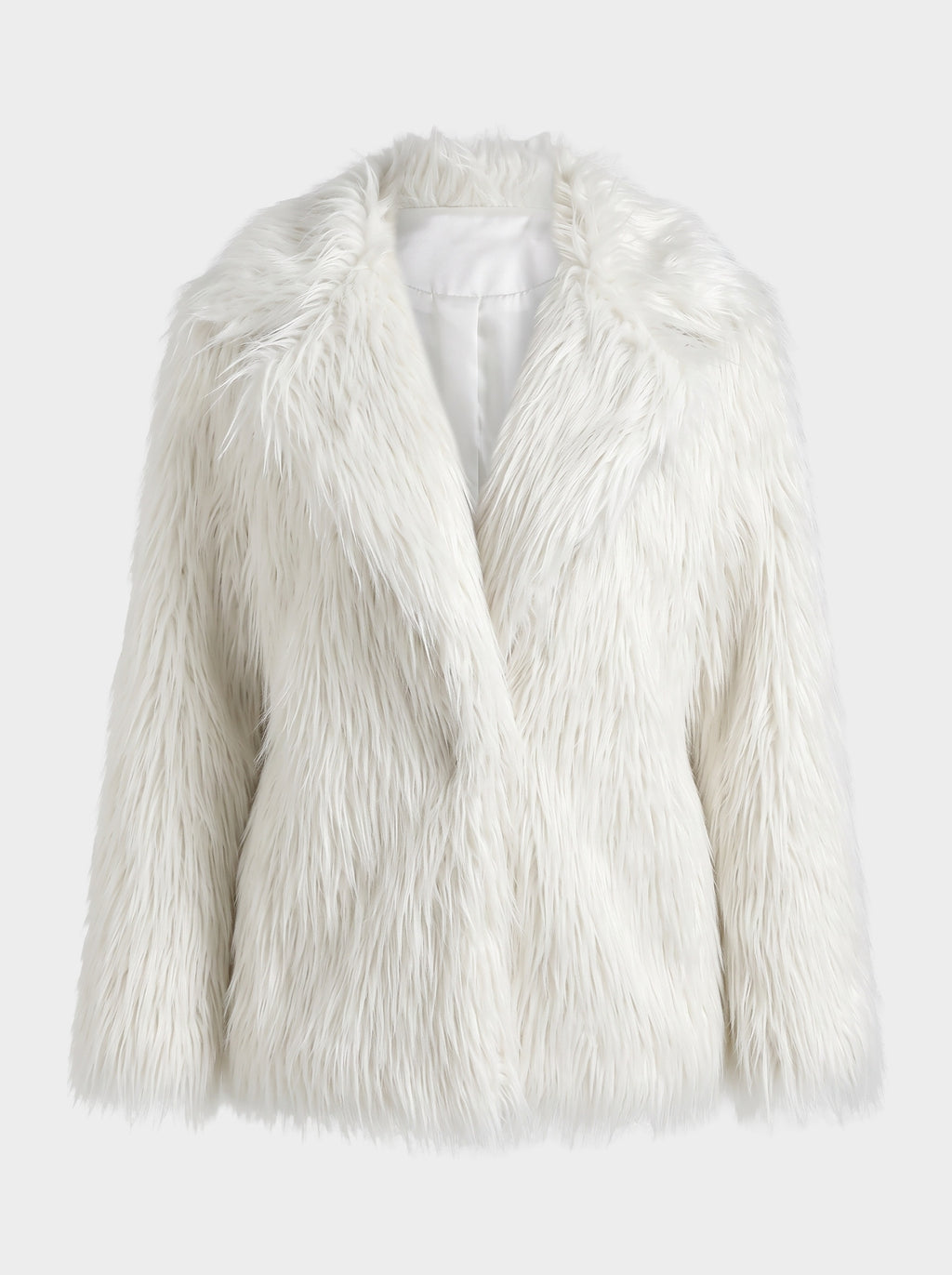 Cappotto Effetto Pelliccia Latte - MARKUP