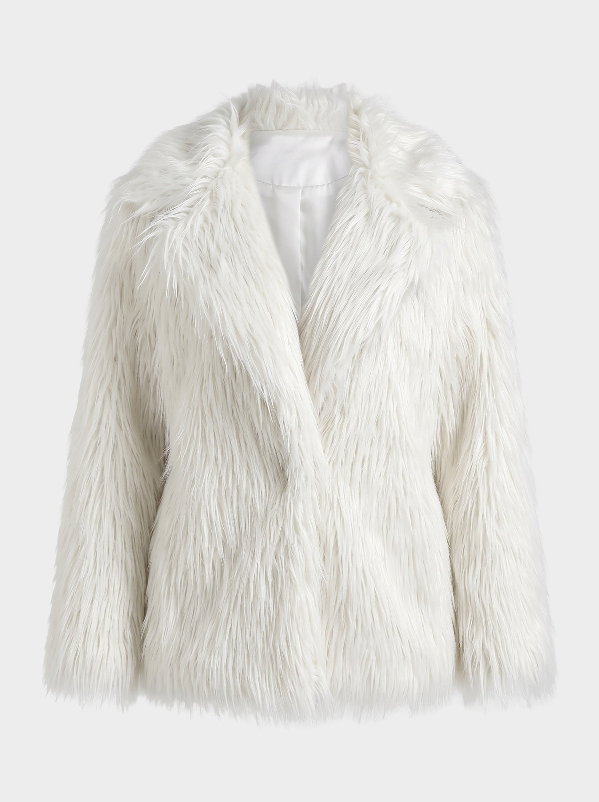 Cappotto Effetto Pelliccia Latte - MARKUP