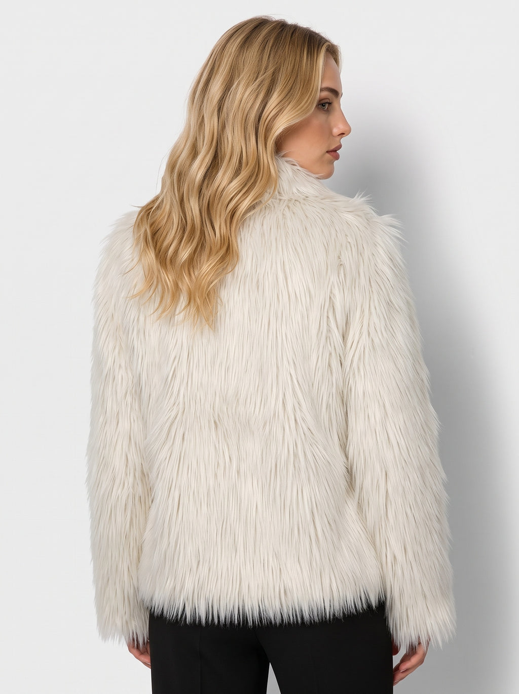 Cappotto Effetto Pelliccia Latte - MARKUP