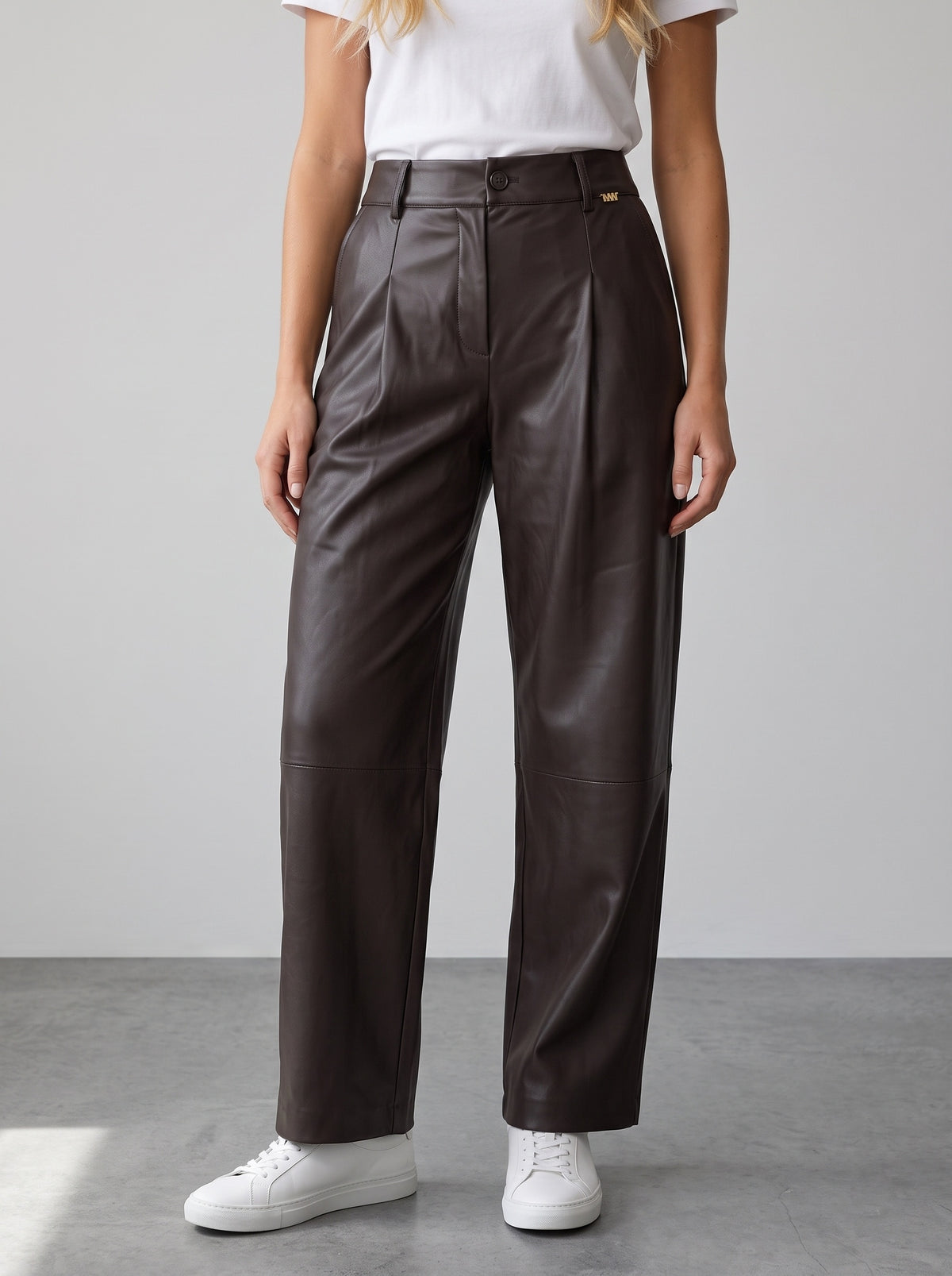 Pantalone Balloon in Similpelle Cacao - MARKUP
