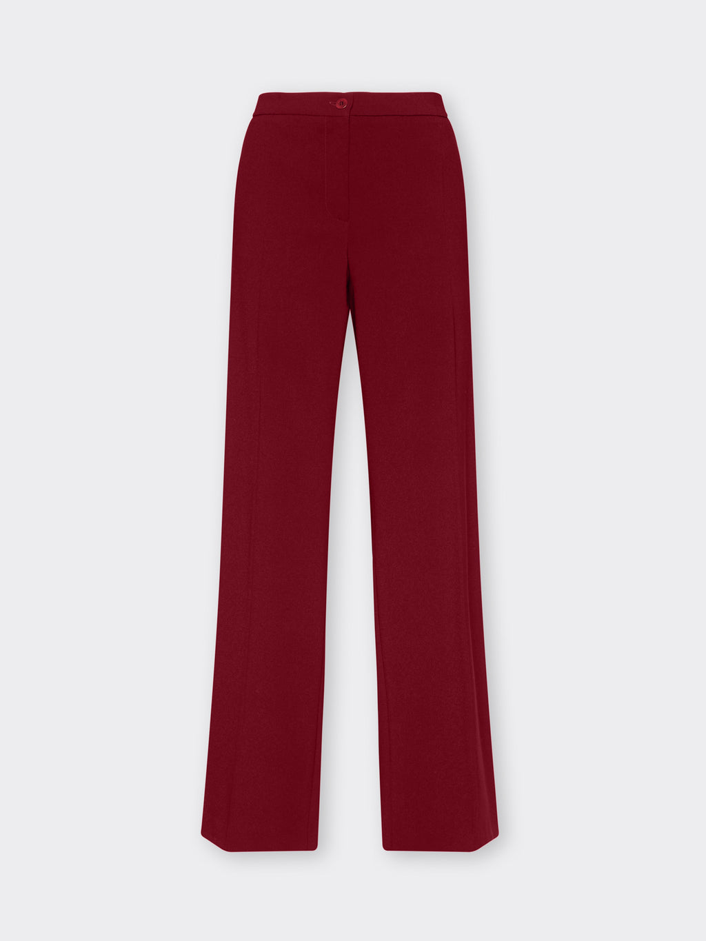 Pantaloni Palazzo in Crêpe Misto Cotone Bordeaux - Elena Mirò