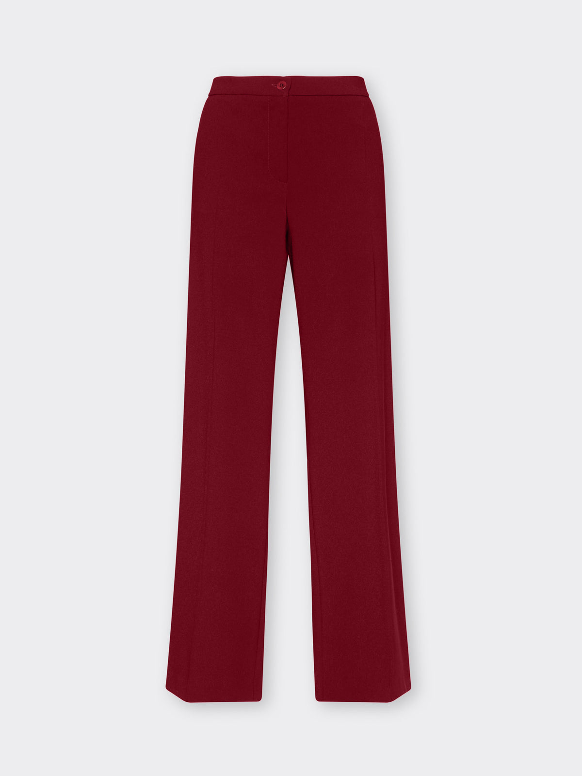 Pantaloni Palazzo in Crêpe Misto Cotone Bordeaux - Elena Mirò