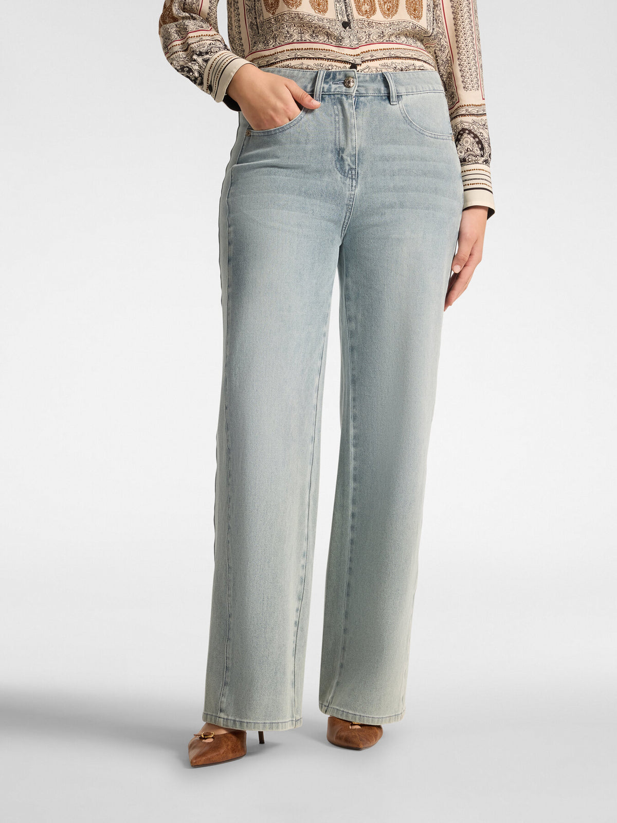 Jeans Flare Washed "Florence" Blu - Elena Mirò
