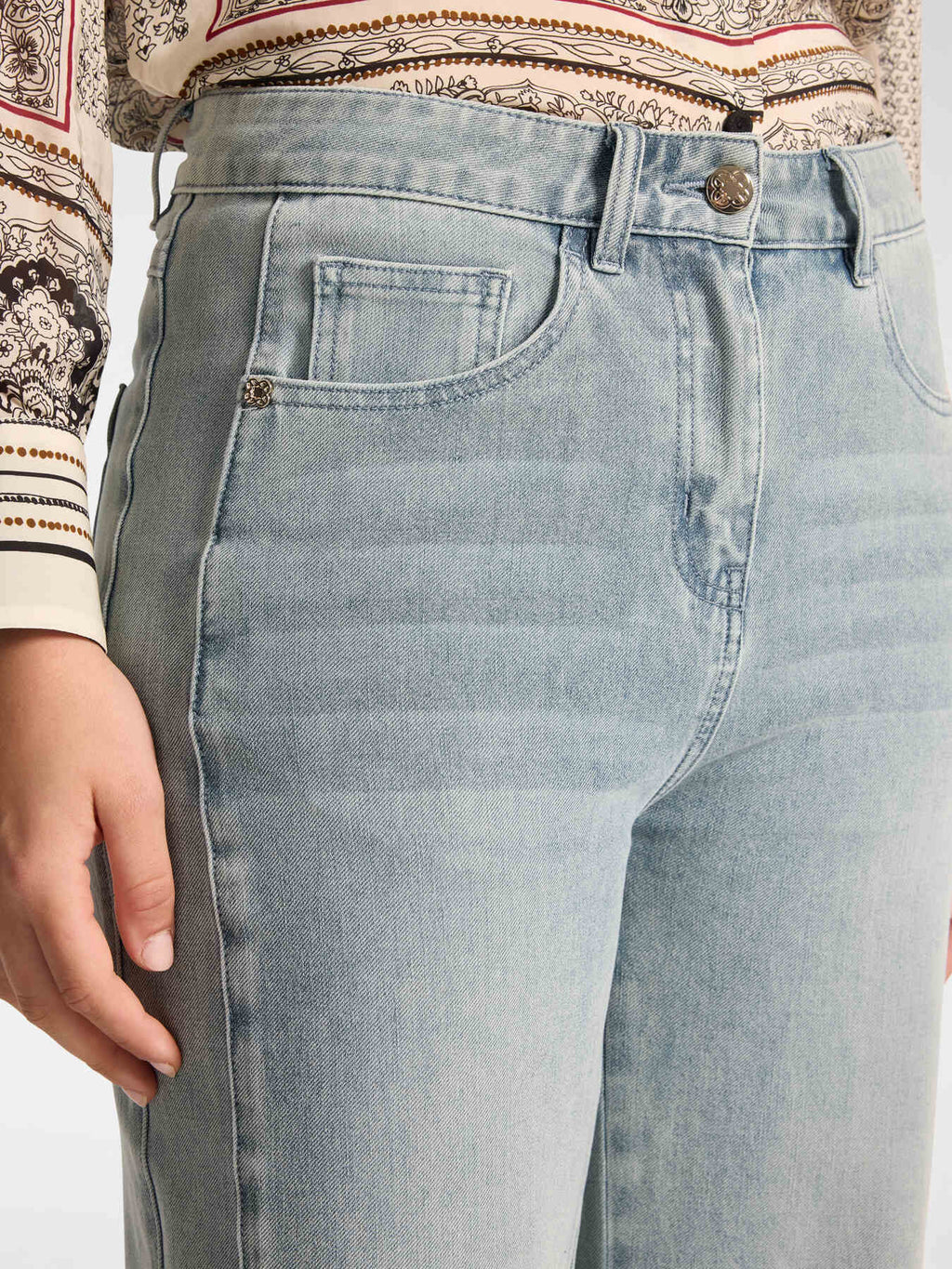 Jeans Flare Washed "Florence" Blu - Elena Mirò