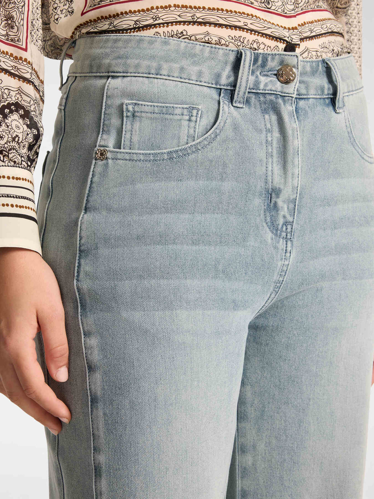 Jeans Flare Washed "Florence" Blu - Elena Mirò