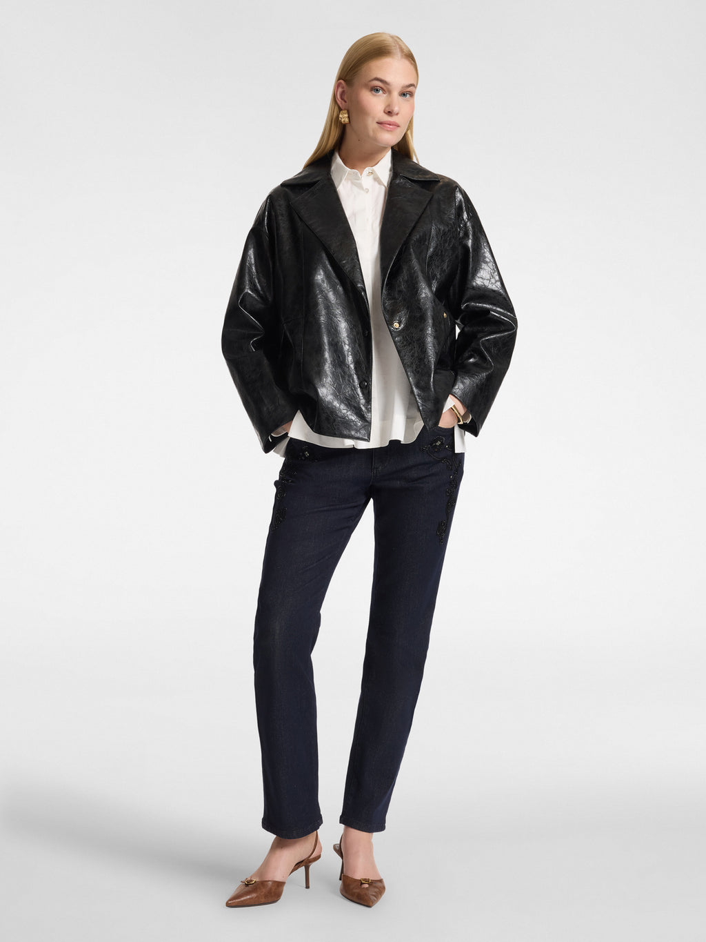 Jeans con Ricamo Blu - Elena Mirò