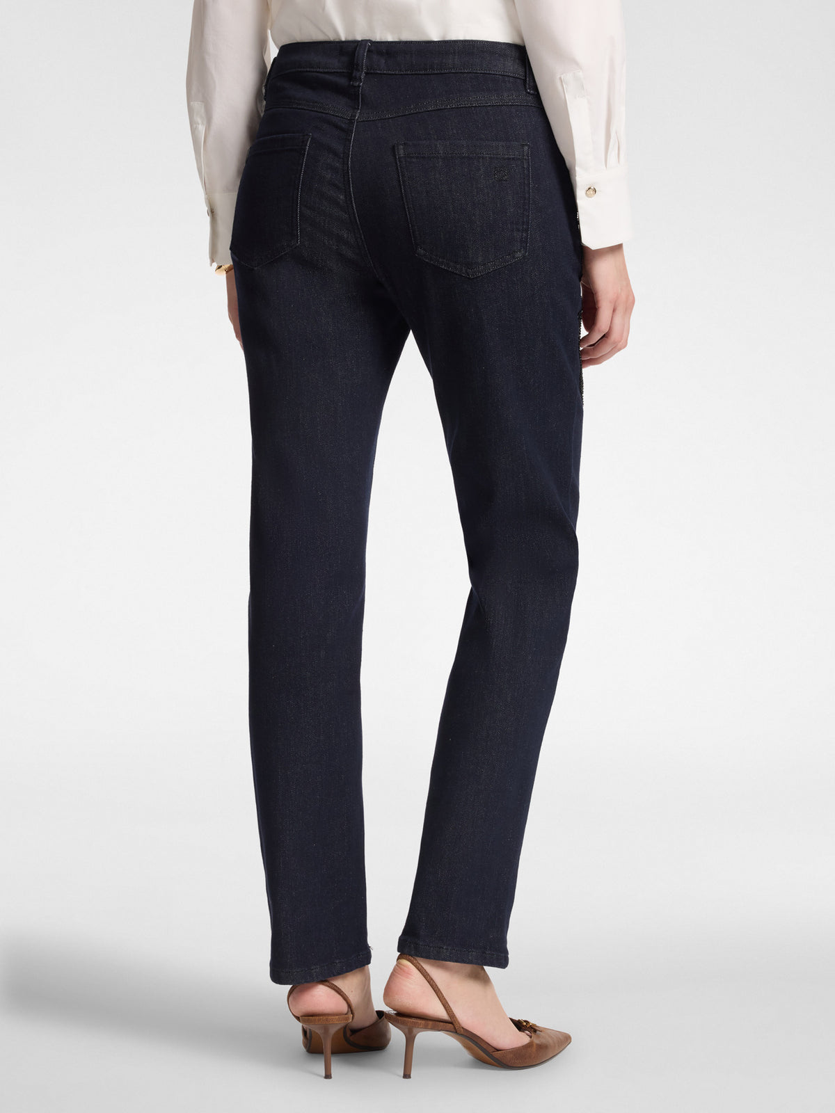Jeans con Ricamo Blu - Elena Mirò