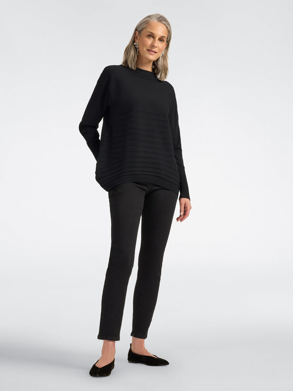 Jeans Skinny "Pat" in Denim Lavaggio Washed Nero - Elena Mirò