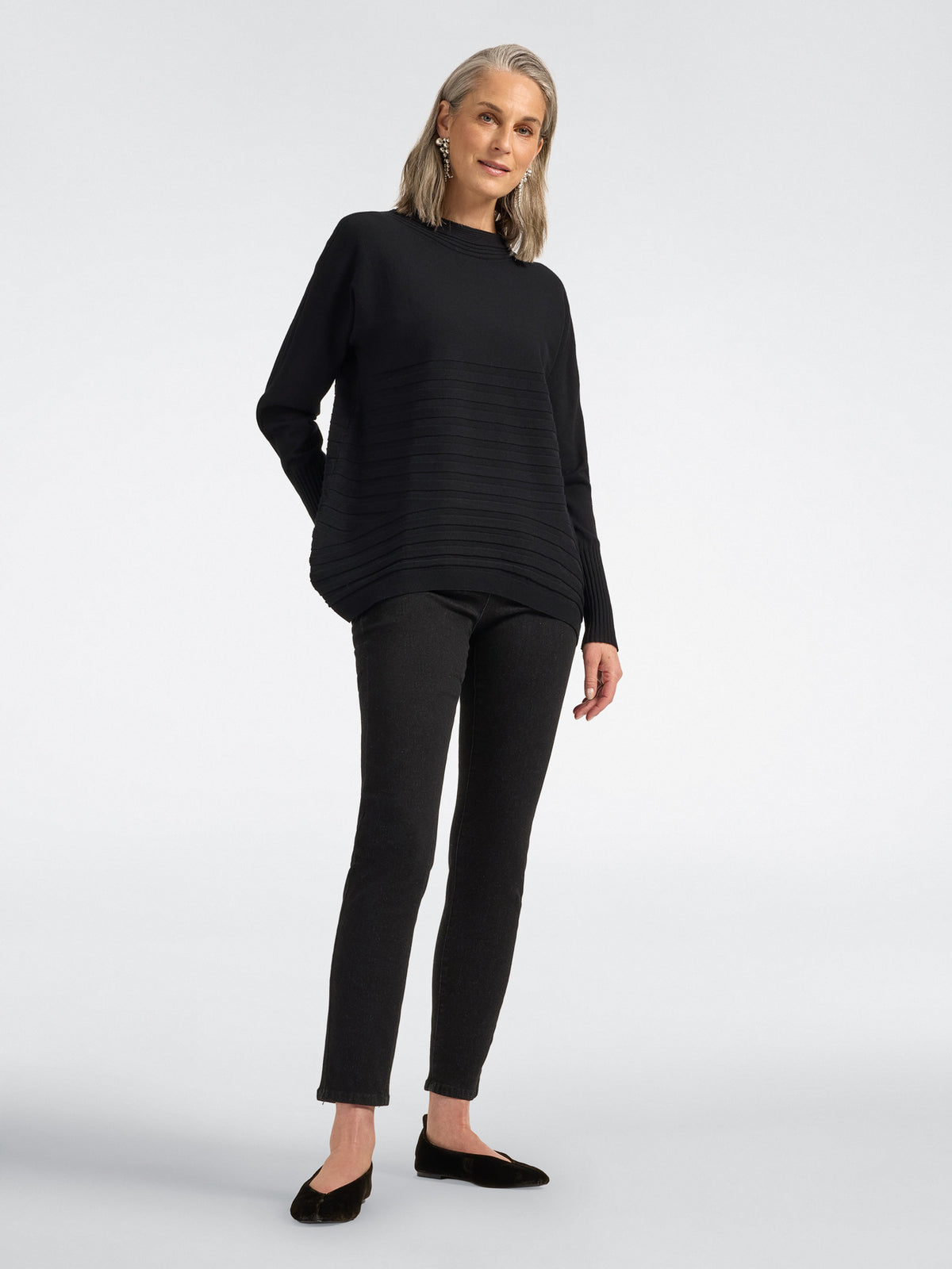 Jeans Skinny "Pat" in Denim Lavaggio Washed Nero - Elena Mirò