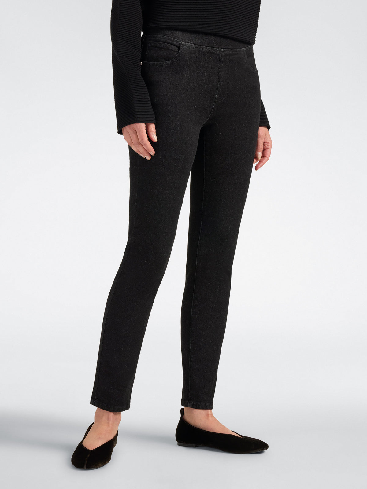 Jeans Skinny "Pat" in Denim Lavaggio Washed Nero - Elena Mirò