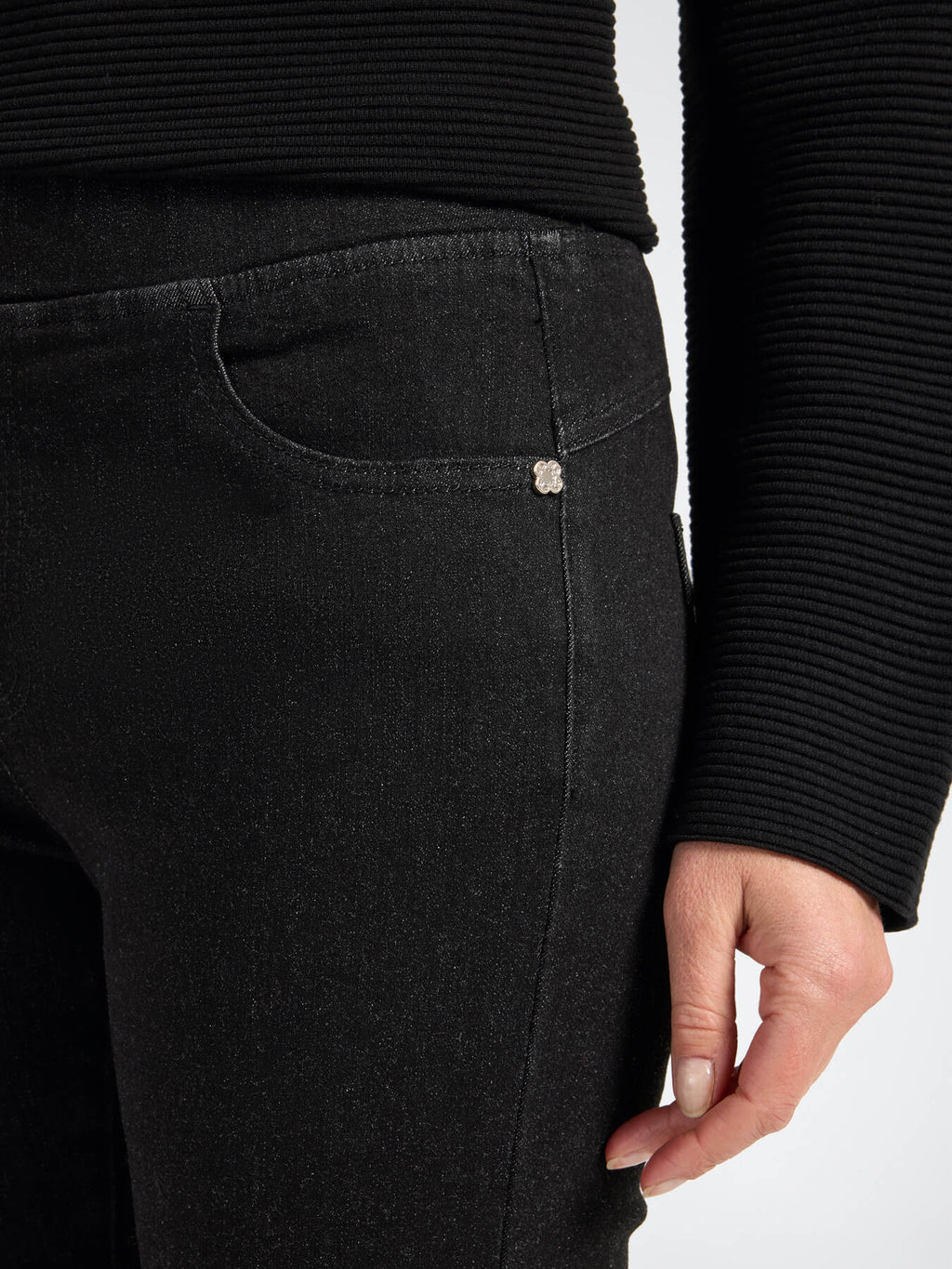 Jeans Skinny "Pat" in Denim Lavaggio Washed Nero - Elena Mirò
