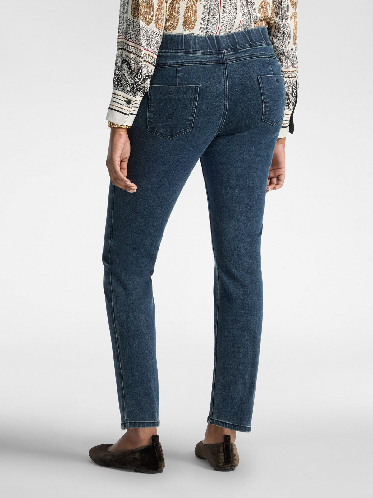 Jeans Skinny "Pat" in Denim Lavaggio Washed Blu - Elena Mirò