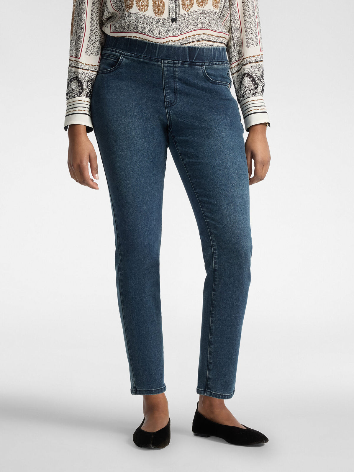Jeans Skinny "Pat" in Denim Lavaggio Washed Blu - Elena Mirò