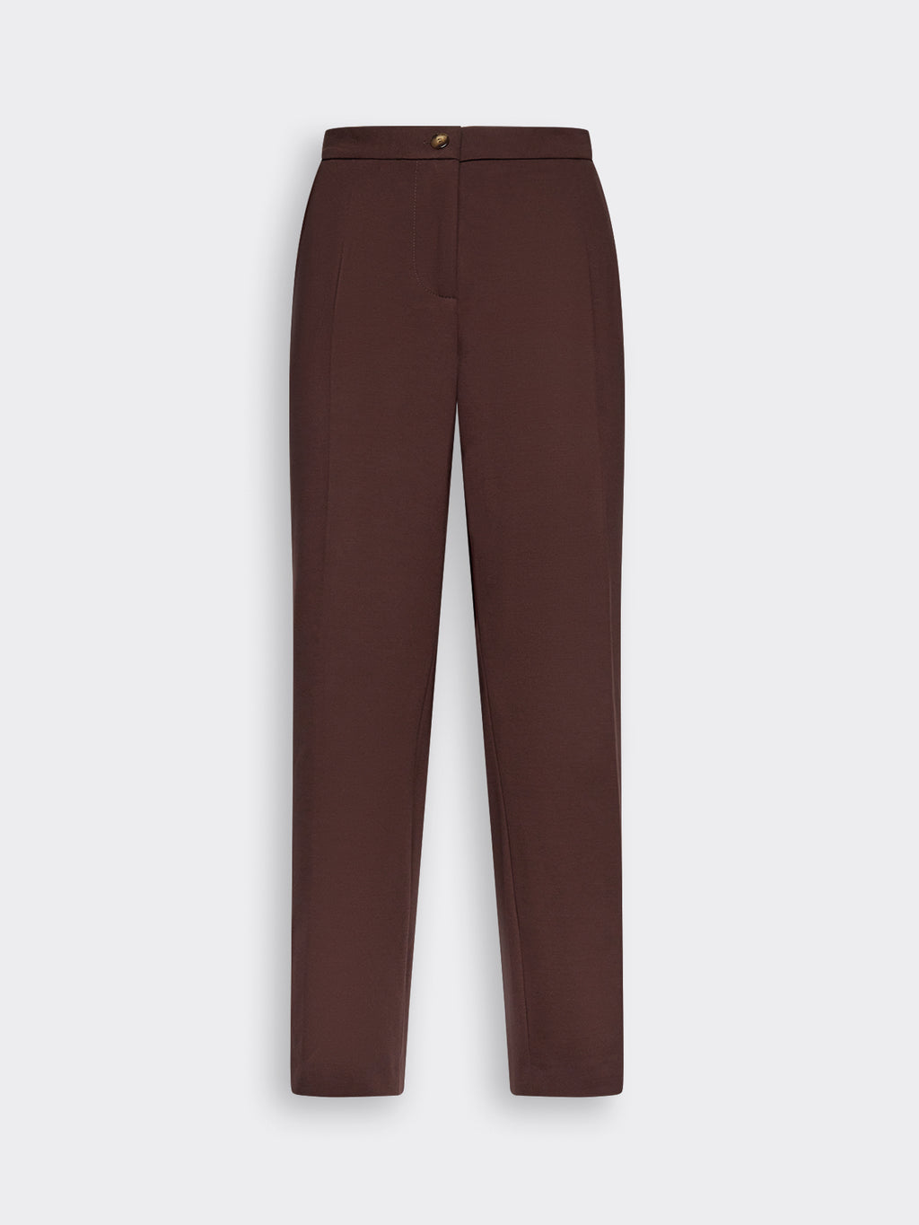 Pantaloni Chinos in Punto Milano Misto Viscosa Marrone - Elena Mirò