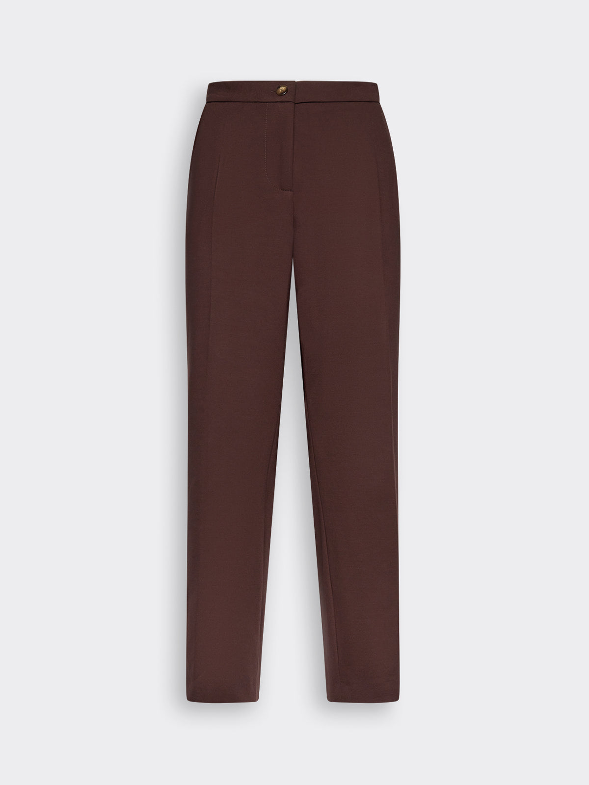 Pantaloni Chinos in Punto Milano Misto Viscosa Marrone - Elena Mirò