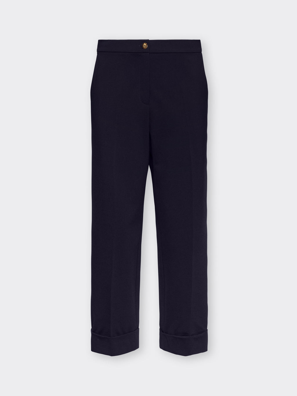 Pantaloni Chinos in Punto Milano Misto Viscosa Blu - Elena Mirò