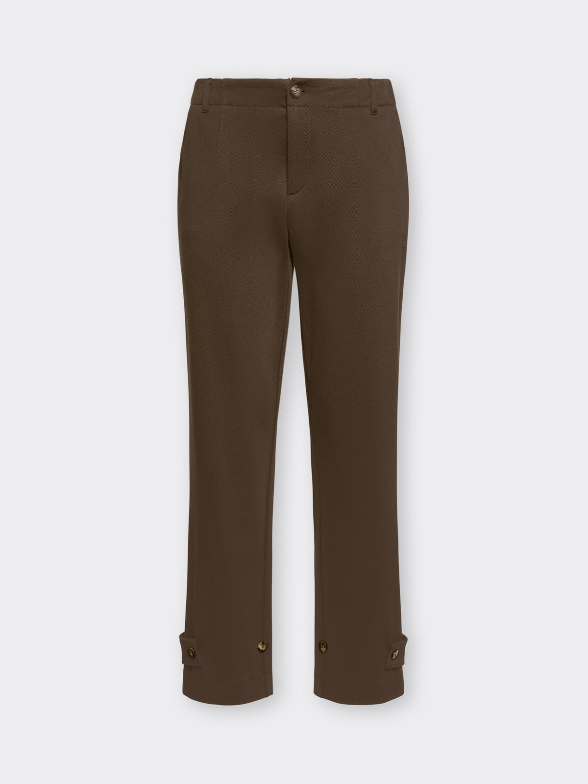 Pantaloni Slim con Cinturini al Fondo Marrone - Elena Mirò