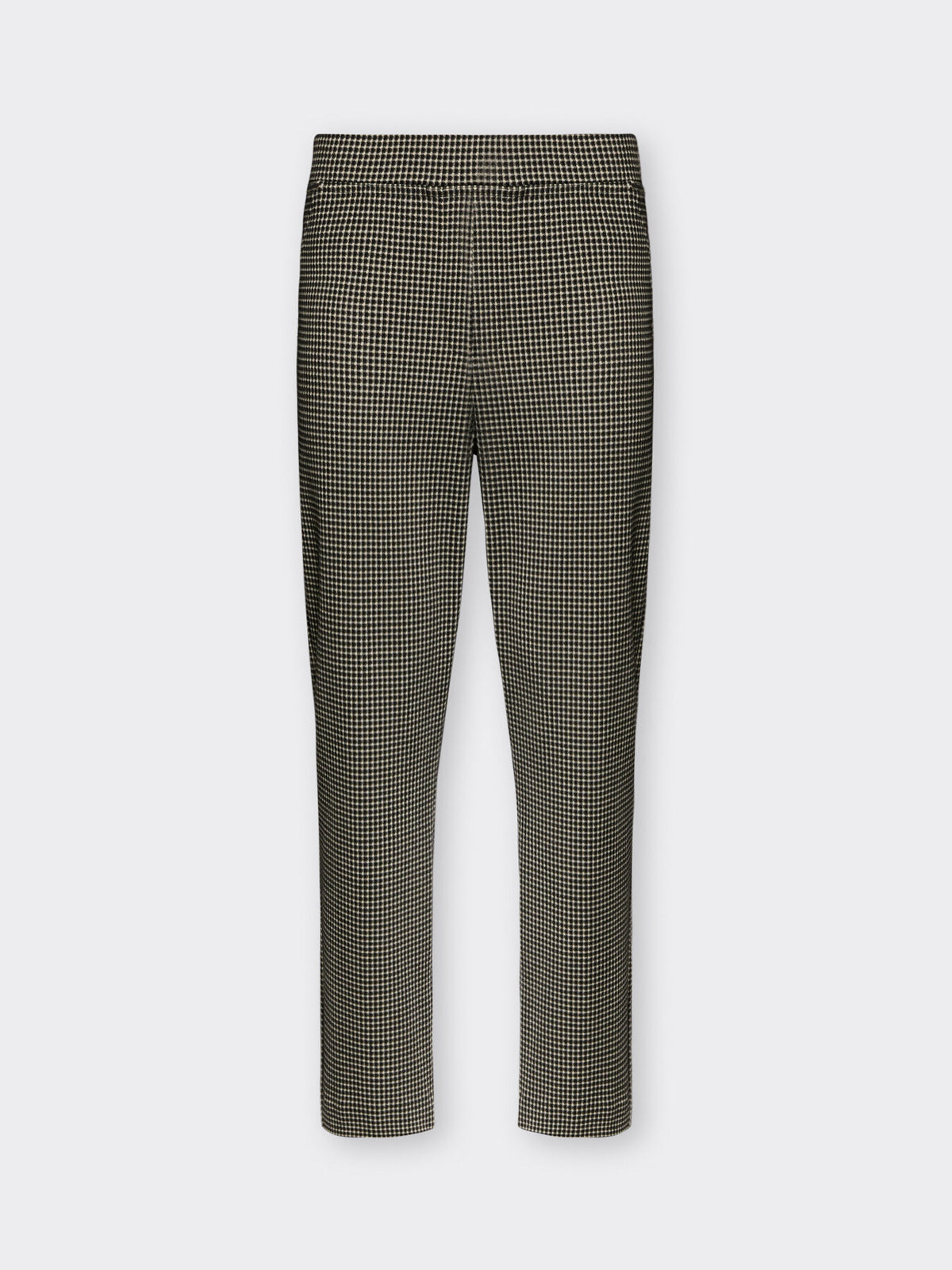Pantaloni Slim Vichy Cropped Nero - Elena Mirò