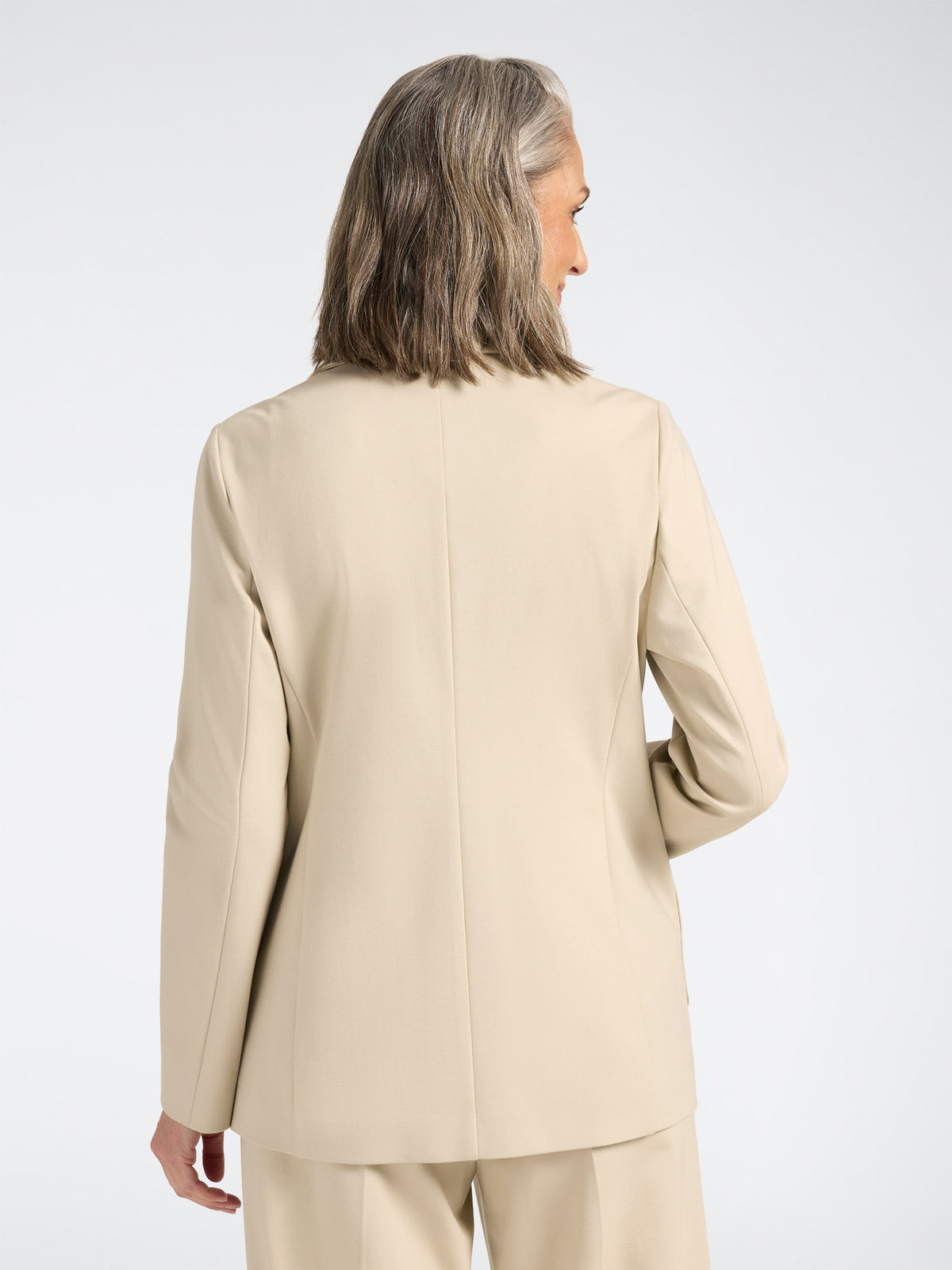 Blazer Misto Viscosa Monopetto Beige - Elena Mirò