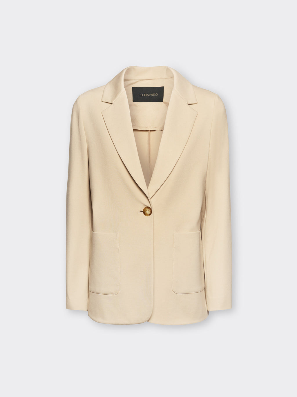 Blazer Misto Viscosa Monopetto Beige - Elena Mirò