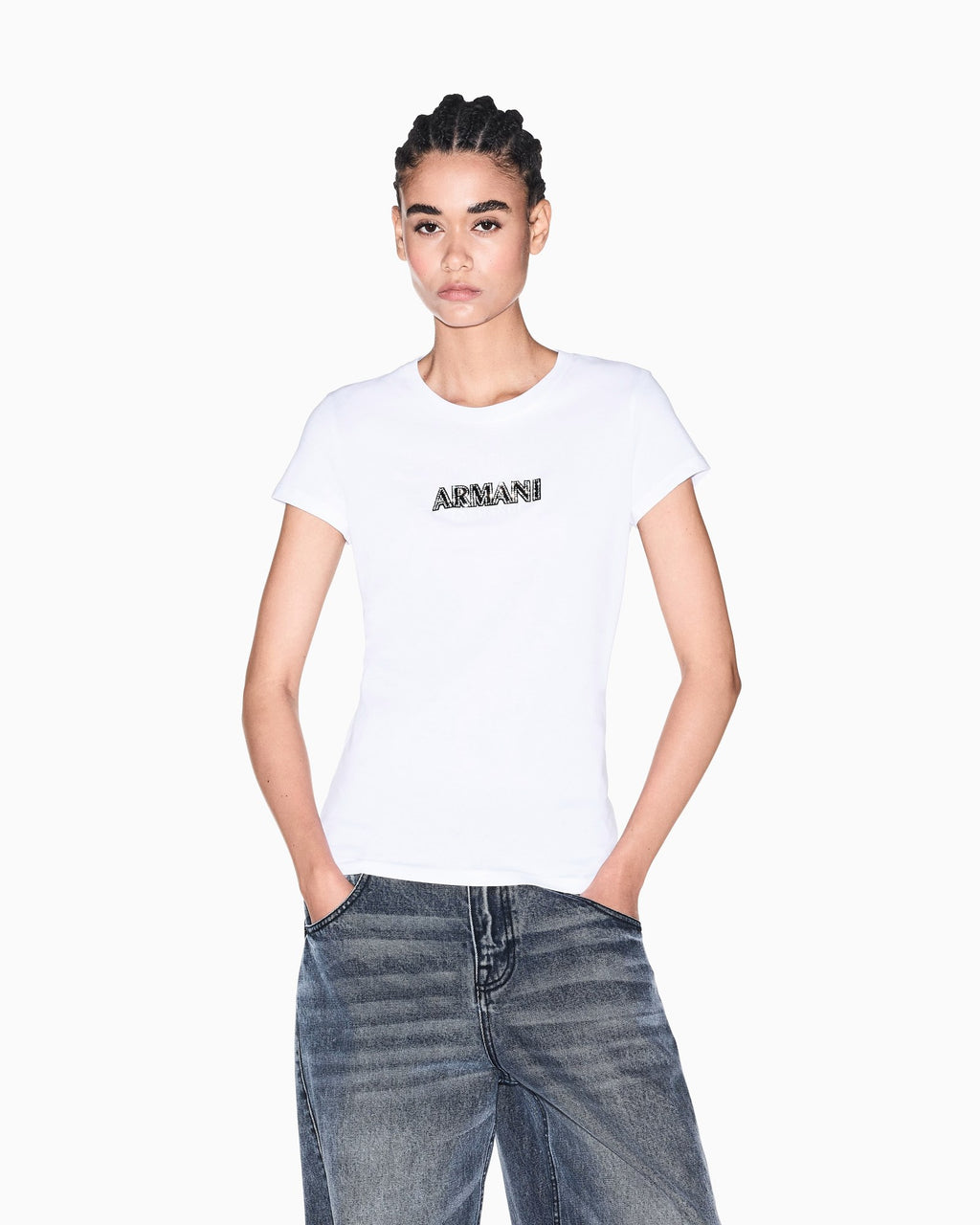 Armani Exchange T-Shirt Bianca XW002550 – vista 5