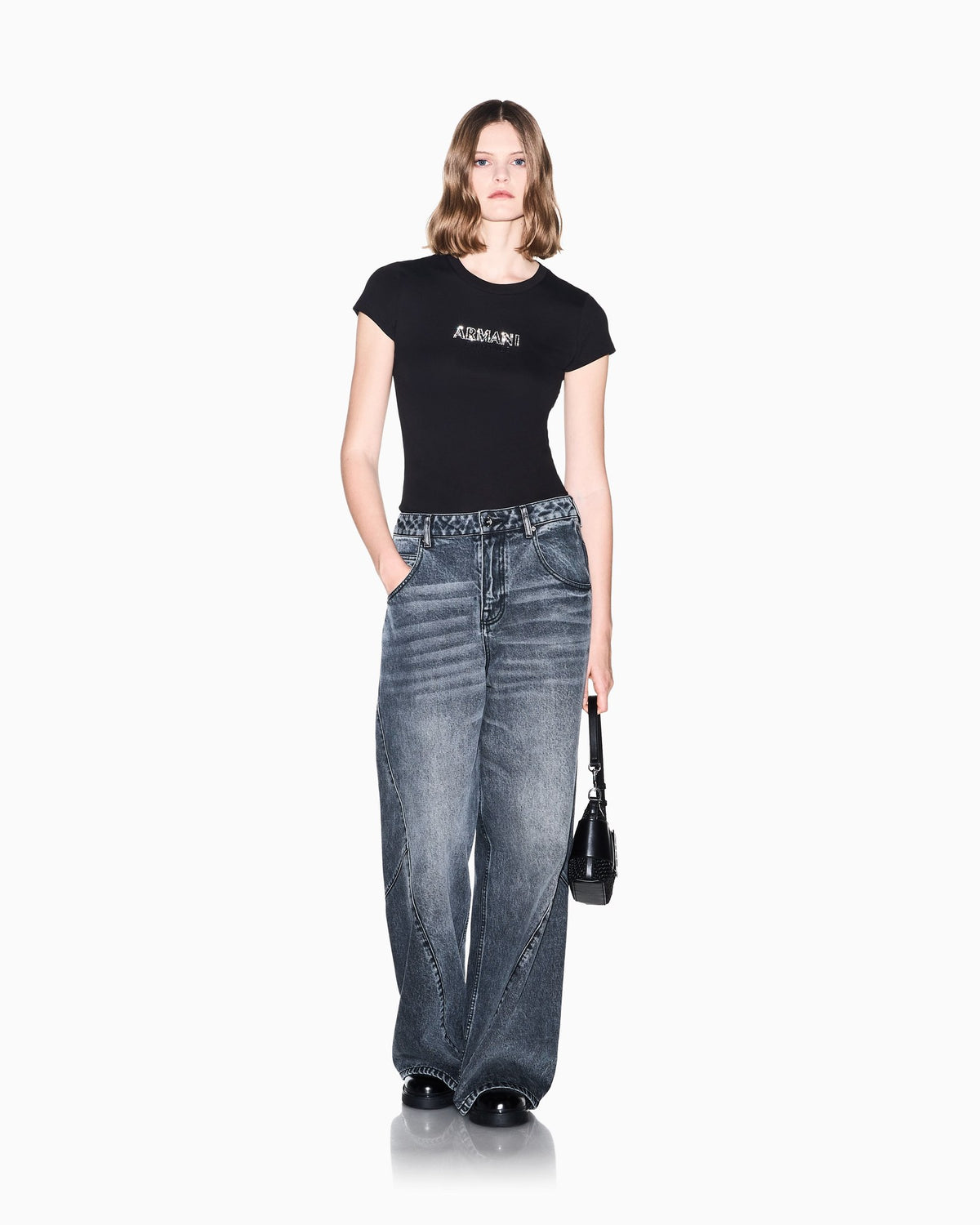 Armani Exchange T-Shirt Nera XW002550 – vista 4