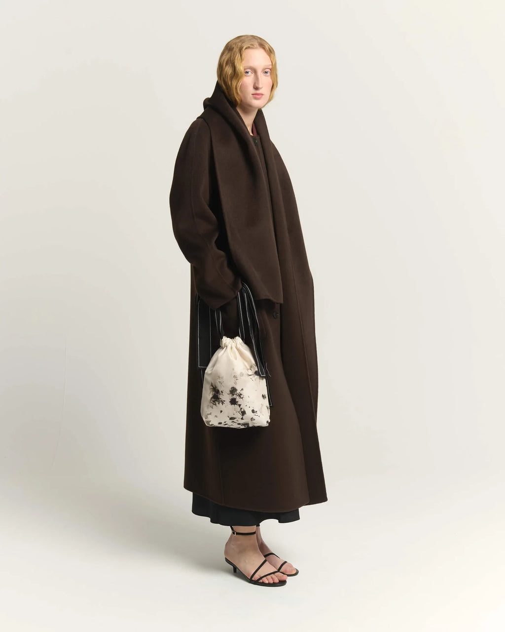 Beatrice B Cappotto Lungo con Sciarpa Testa di Moro — foto 2