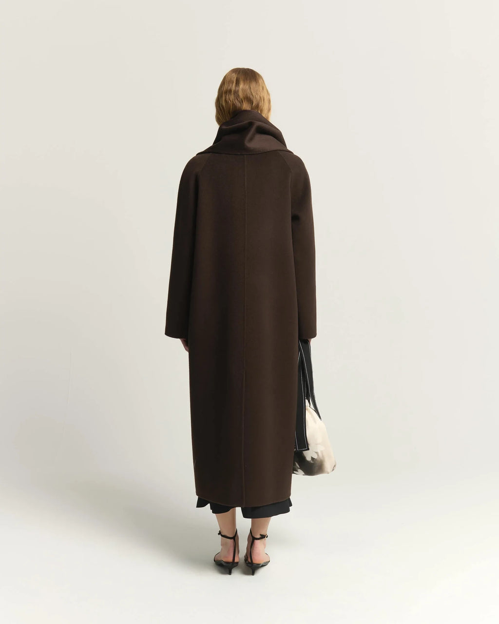 Beatrice B Cappotto Lungo con Sciarpa Testa di Moro — foto 4