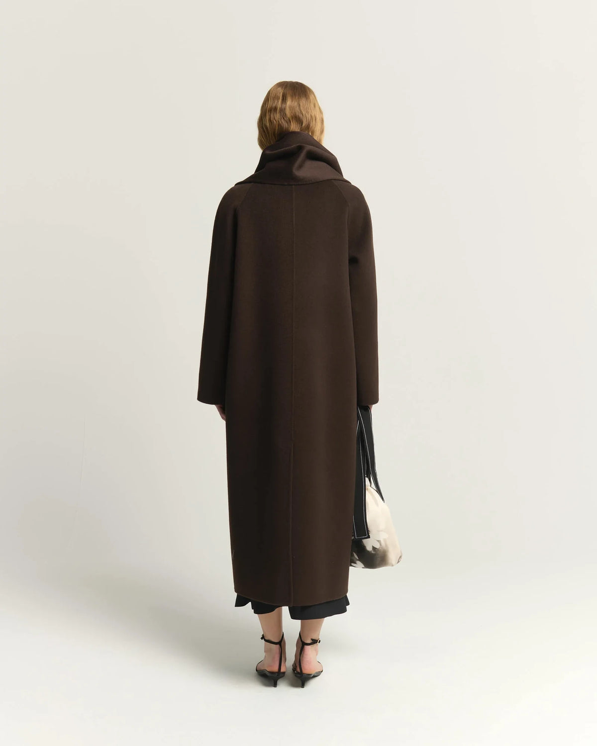 Beatrice B Cappotto Lungo con Sciarpa Testa di Moro — foto 4