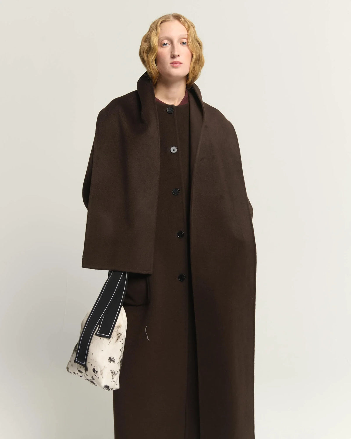 Beatrice B Cappotto Lungo con Sciarpa Testa di Moro — foto 5