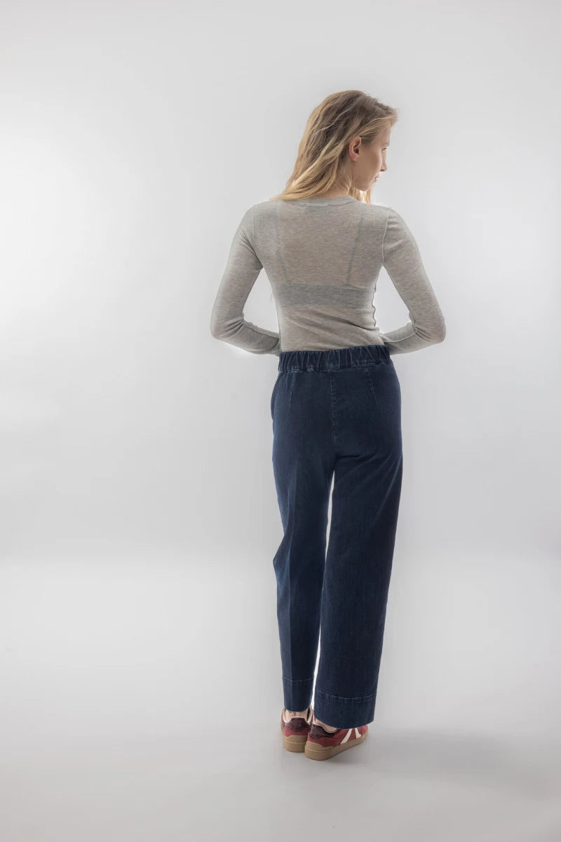 Cigalas Pantalone con Vita Elastica Blu Denim — foto 3
