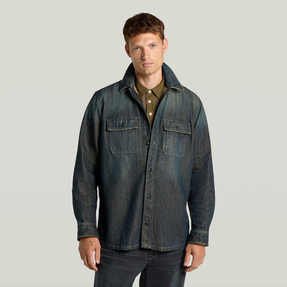 G-Star RAW Camicione Utility Relaxed Medium Blue