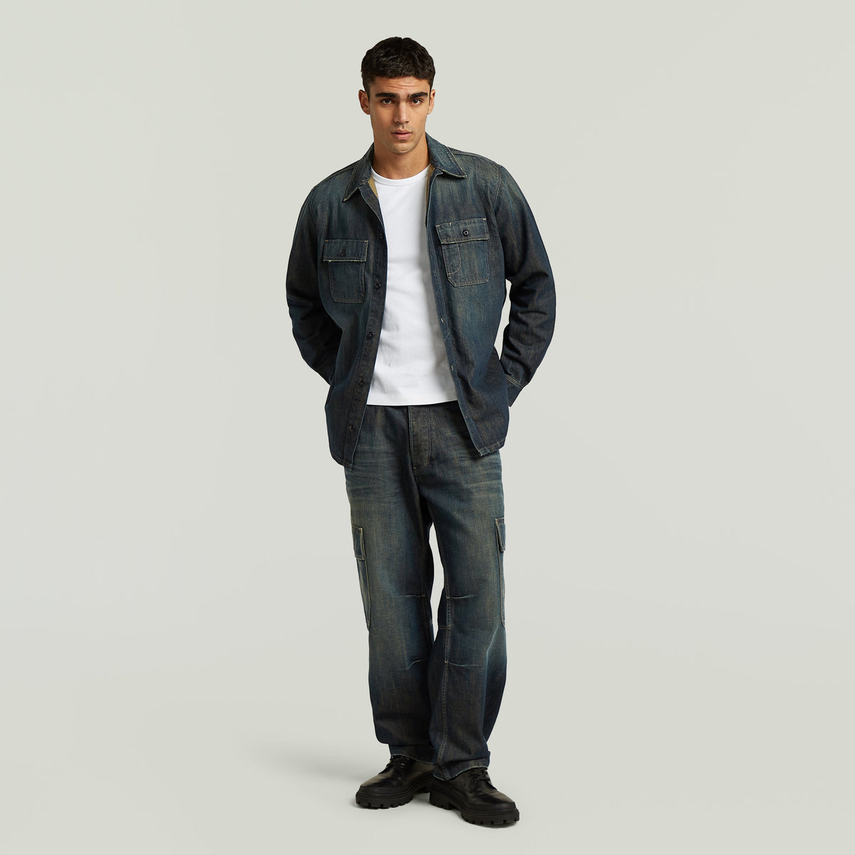 G-Star RAW Camicione Utility Relaxed Medium Blue