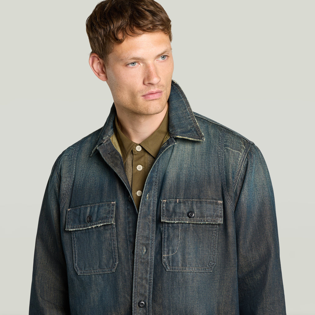 G-Star RAW Camicione Utility Relaxed Medium Blue