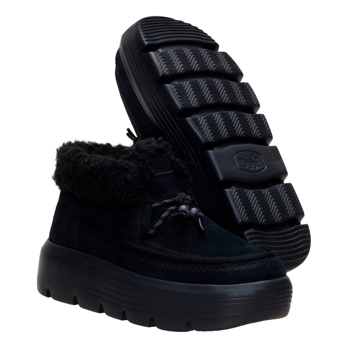 Hey Dude Austin Edge Lounge Suede Black – vista 3