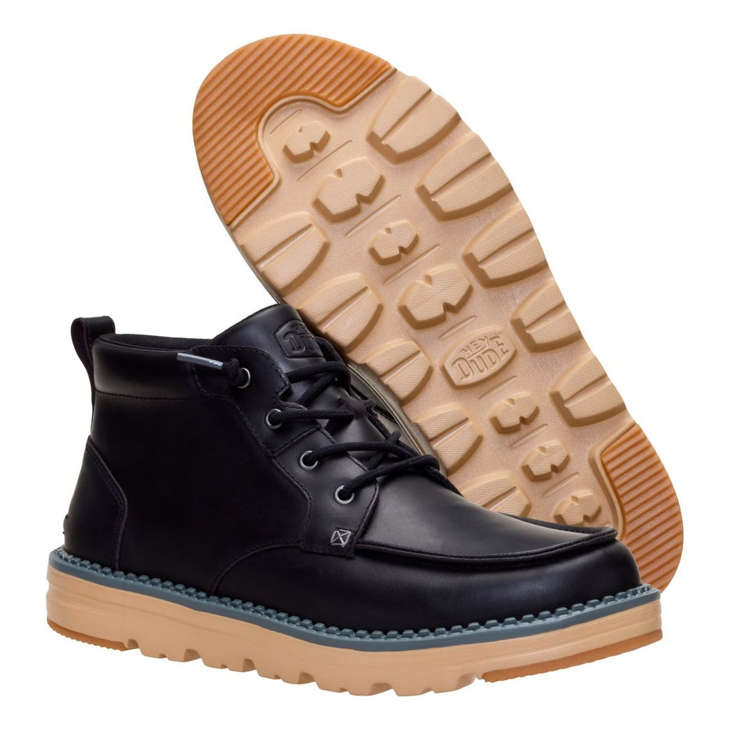 Hey Dude Flint Boot Leather Black – vista 3