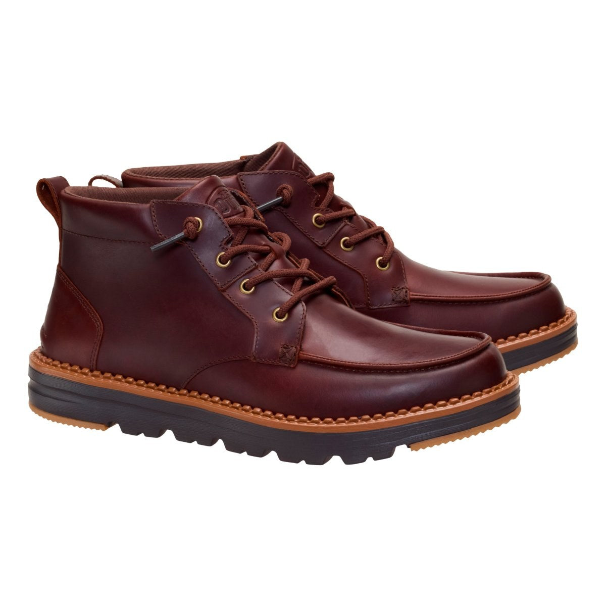 Hey Dude Flint Boot Leather Chocolate – vista 2