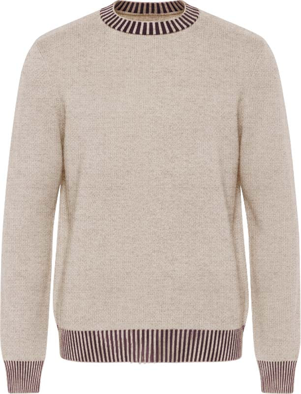 Maglione Girocollo Bordi Vanisé Beige - MARKUP