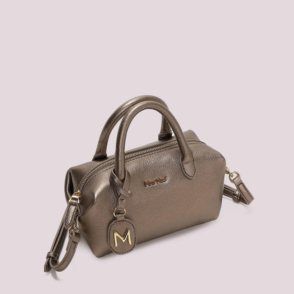 Mimi Mua Borsa a Bauletto Piccola con Targhetta Logata Canna di Fucile (Gun) — foto 2