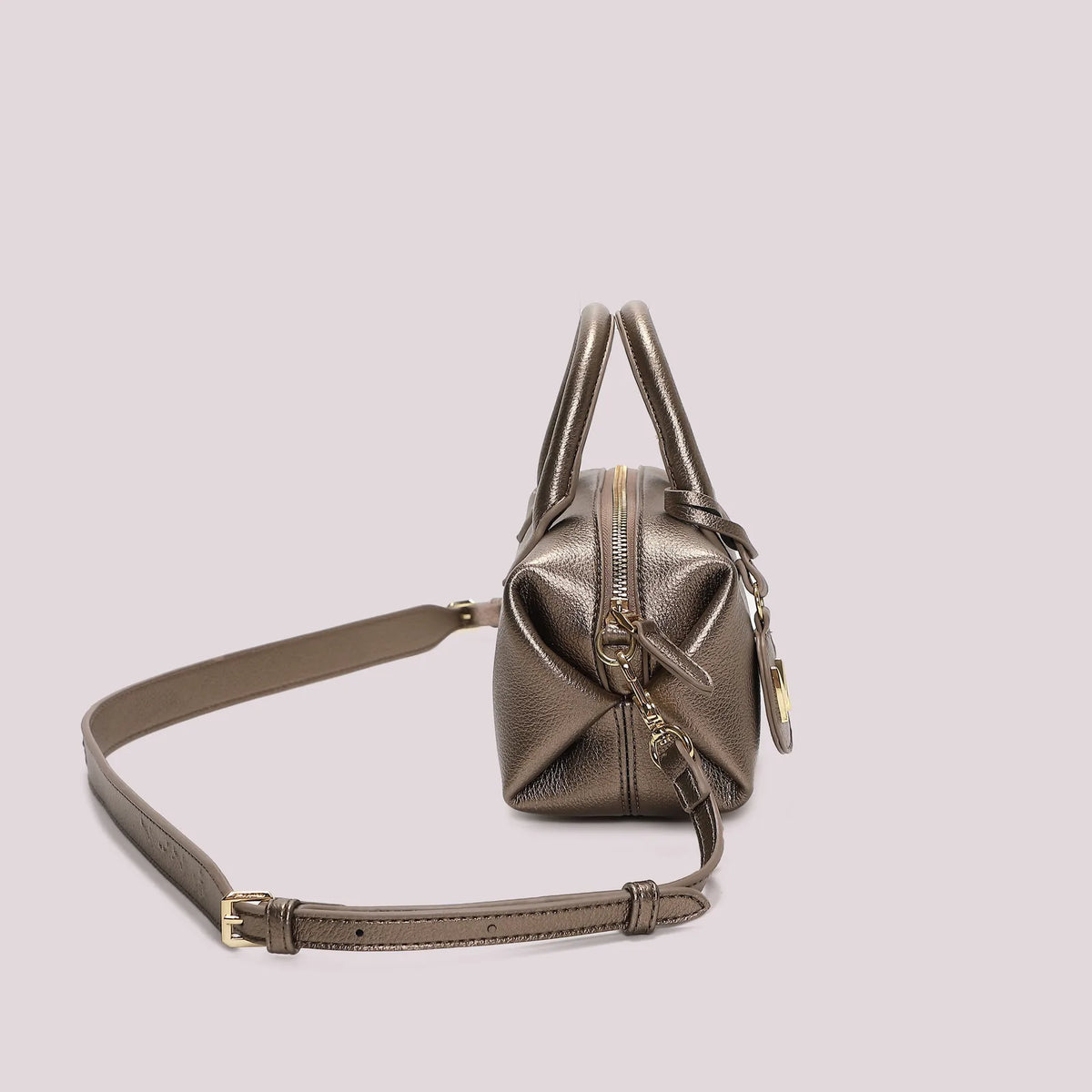 Mimi Mua Borsa a Bauletto Piccola con Targhetta Logata Canna di Fucile (Gun) — foto 3