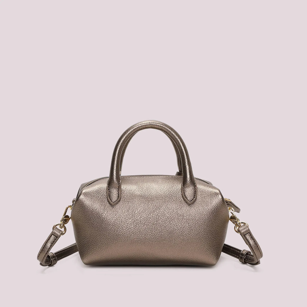 Mimi Mua Borsa a Bauletto Piccola con Targhetta Logata Canna di Fucile (Gun) — foto 4