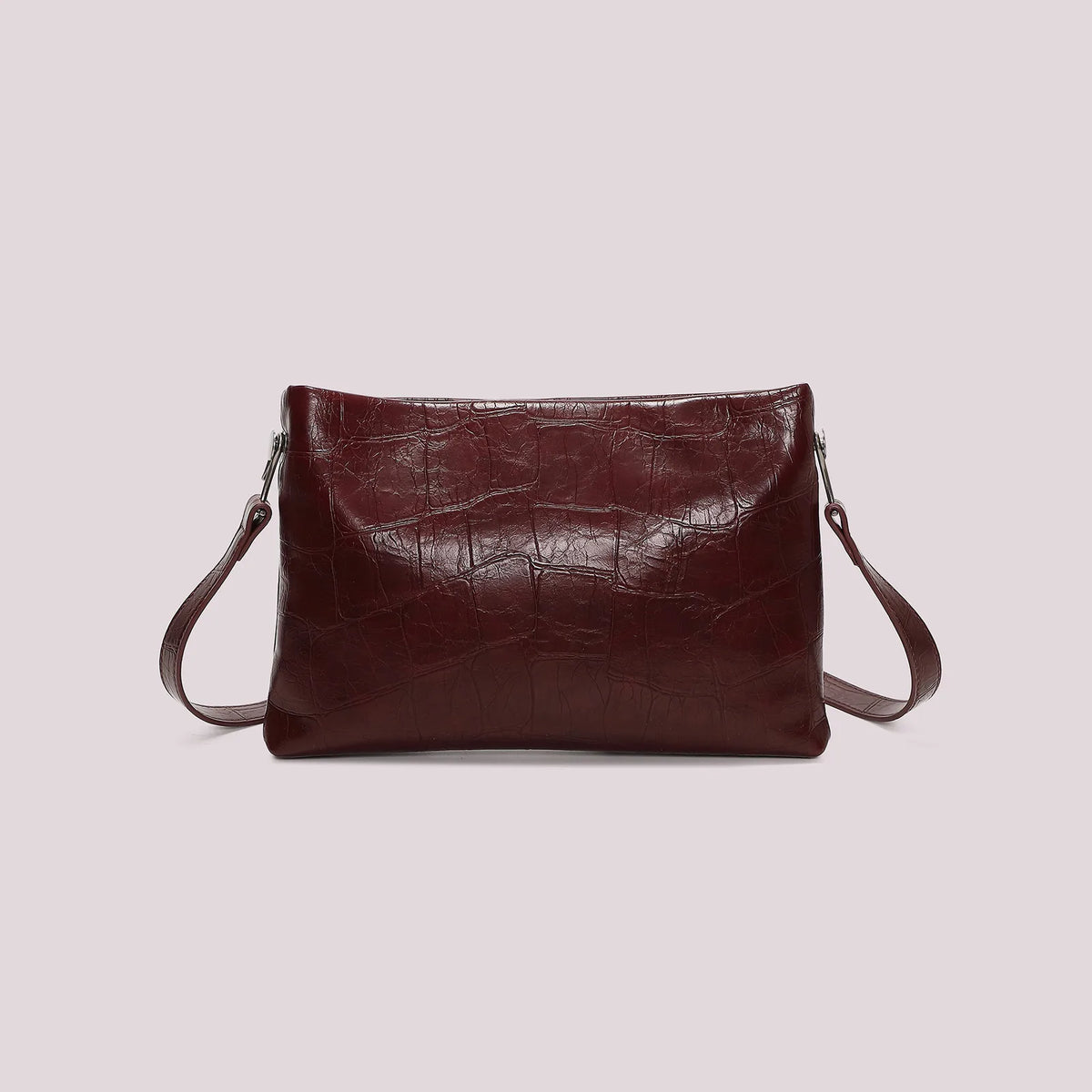 Mimi Mua Borsa a Busta Effetto Cocco Burgundy — foto 3