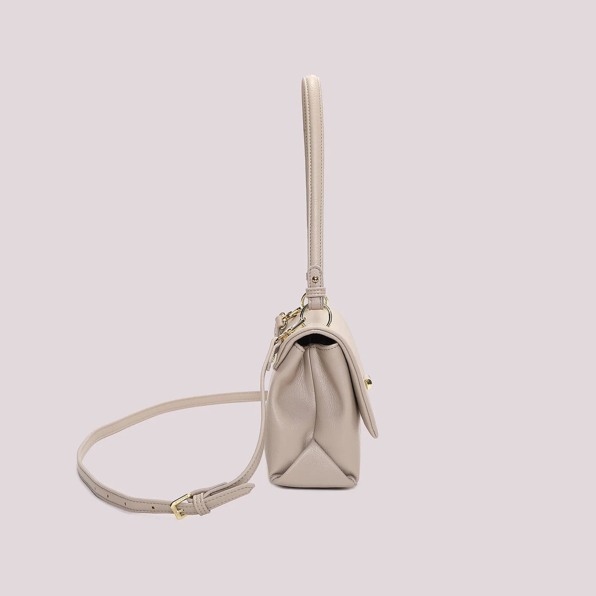 Mimi Mua Borsa a Spalla con Chiusura a Giro Beige — foto 2